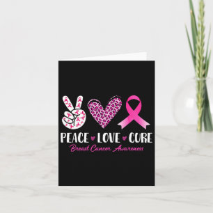 Peace Liebe Heilen Leoparden Brustkrebs Bewusstsei Karte