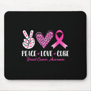 Peace Liebe Heilen Leoparden Brustkrebs Bewusstsei Mousepad