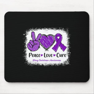 Peace Liebe heilen Medikamentenüberdosierung Lila  Mousepad