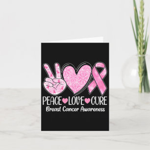 Peace Liebe heilen rosa Ribbon Brustkrebs-Auszeich Karte