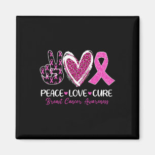Peace Liebe heilen rosa Ribbon Brustkrebs-Auszeich Magnet