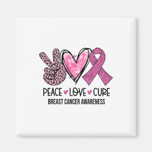 Peace Liebe heilen rosa Ribbon Brustkrebs-Auszeich Magnet