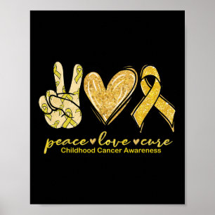 Peace Liebe heilt Gelbbandkrebs im Kindesalter Poster