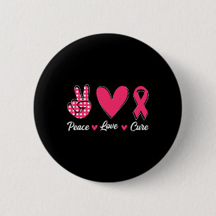 Peace Liebe heilt Herz rosa Ribbon Brustkrebs Aw Button