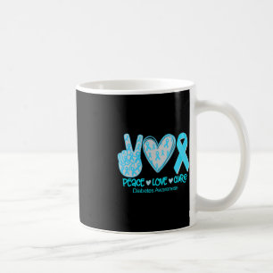 Peace Liebe Heilung Diabetes Awareness Geschenk Kaffeetasse