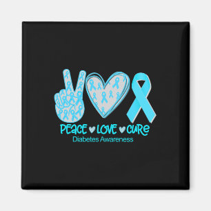 Peace Liebe Heilung Diabetes Awareness Geschenk Magnet