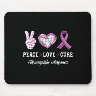 Peace Liebe Heilung Fibromyalgie Bewusstsein Männe Mousepad