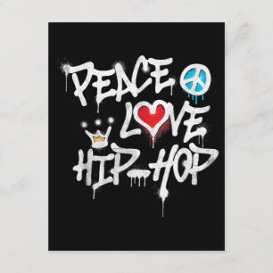 Peace Liebe Hip Hop Dancing Begleitkarte