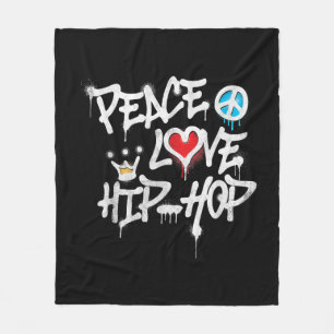 Peace Liebe Hip Hop Dancing Fleecedecke
