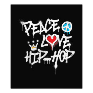 Peace Liebe Hip Hop Dancing Fotodruck