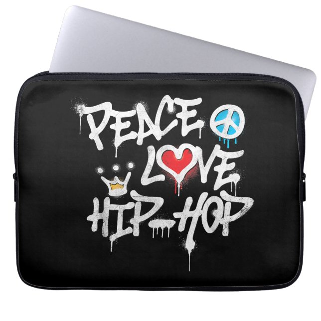 Peace Liebe Hip Hop Dancing Laptopschutzhülle (Vorderseite)