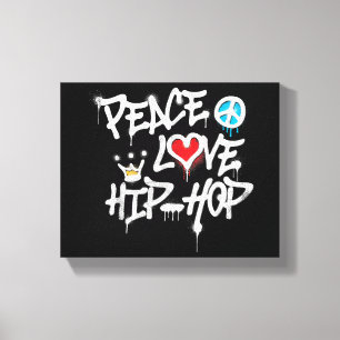 Peace Liebe Hip Hop Dancing Leinwanddruck