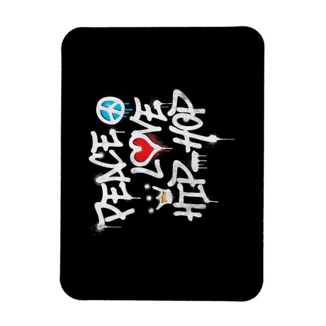 Peace Liebe Hip Hop Dancing Magnet (Vertikal)