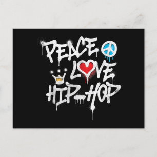 Peace Liebe Hip Hop Dancing Postkarte
