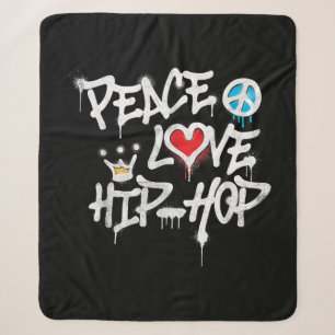 Peace Liebe Hip Hop Dancing Sherpadecke