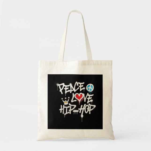 Peace Liebe Hip Hop Dancing Tragetasche (Vorne)