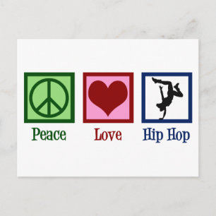 Peace Liebe Hip Hop Postkarte
