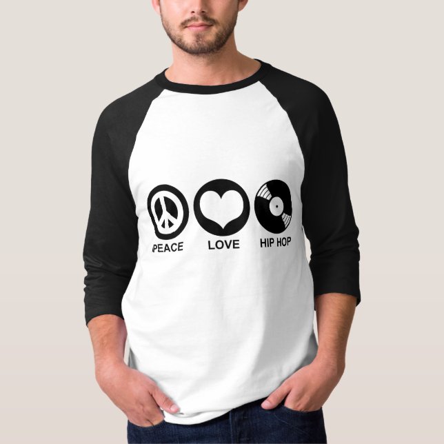 Peace Liebe Hip Hop T-Shirt (Vorderseite)