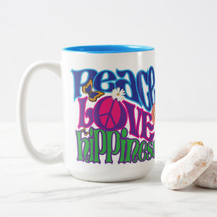 Peace Liebe Hippieness 15oz Zweifarbige Tasse