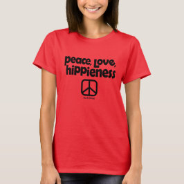 Peace Liebe Hippieness Gefärbte Krawatte T-Shirt L