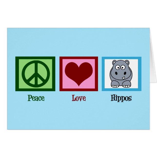 Peace Liebe Hippos (Vorderseite (Horizontal))