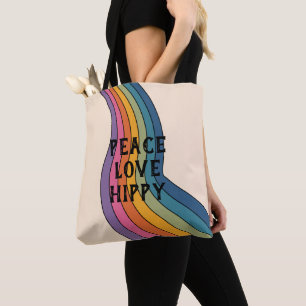 Peace Liebe Hippy Retro 60er Blume Pattern