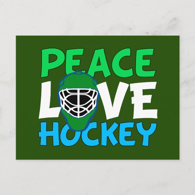 Peace Liebe Hockey Green Weihnachten (Vorderseite)