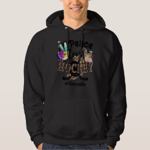 Peace Liebe Hockey Nonna Life Mama Grandma Leopard Hoodie