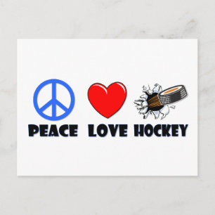 Peace Liebe Hockey Postkarte