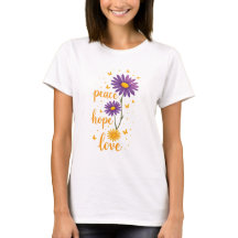 Peace Liebe Hoffnung T - Shirt Inspiration Positiv