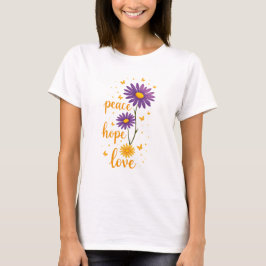 Peace Liebe Hoffnung T - Shirt Inspiration Positiv