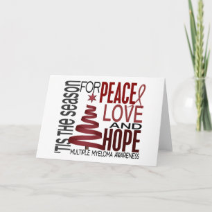 Peace Liebe Hoffnung Weihnachtsfeiertag Multiples Feiertagskarte