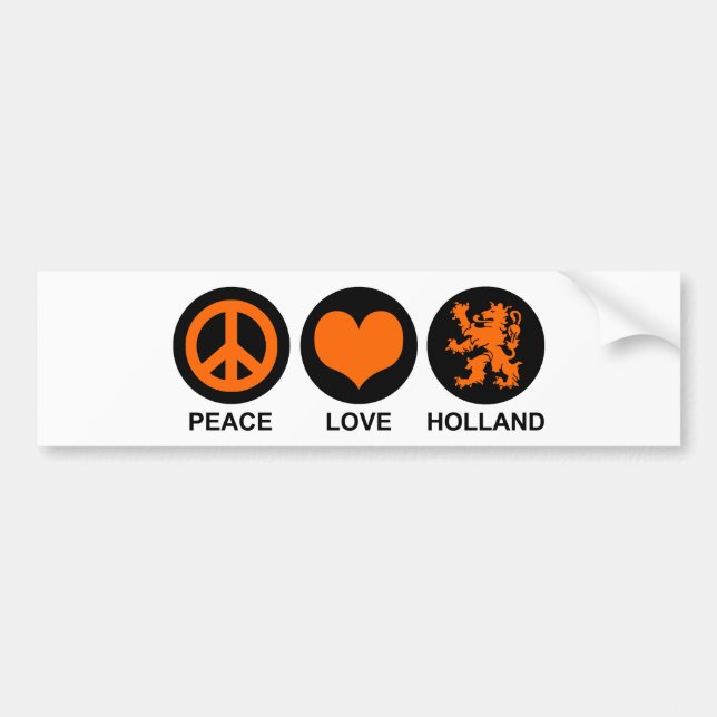 Peace Liebe Holland Autoaufkleber (Vorne)