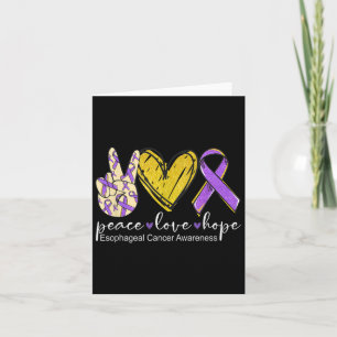 Peace Liebe Hope Esophageal Cancer Awareness Wear Karte