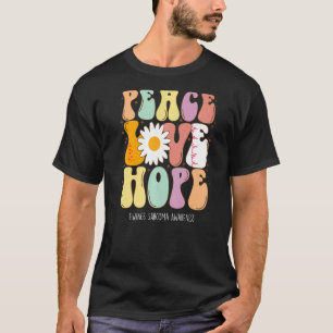 Peace Liebe Hope Ewings Sarcoma Bewusstsein T-Shirt