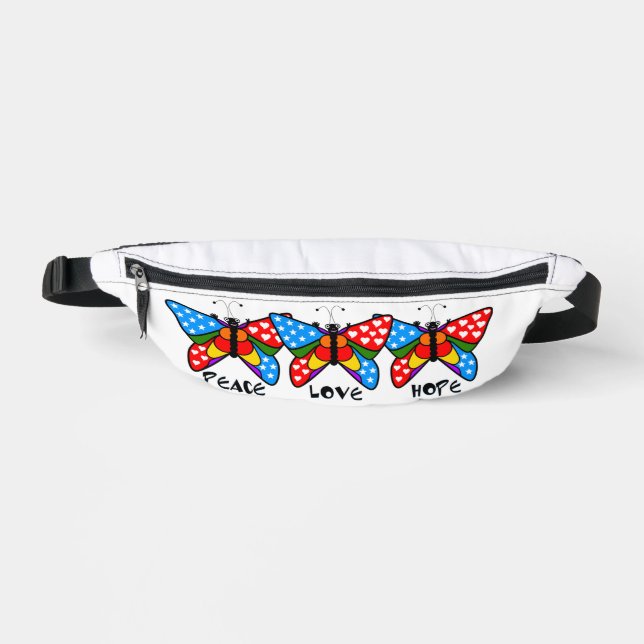 Peace Liebe Hope Fanny Pack Bauchtasche (Vorderseite)