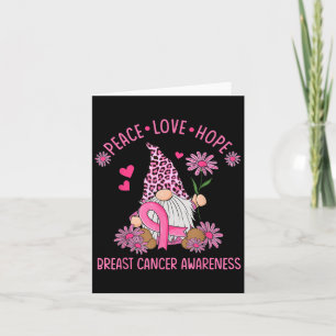 Peace Liebe Hope Gnome Leopard Brustkrebs Awaren Karte