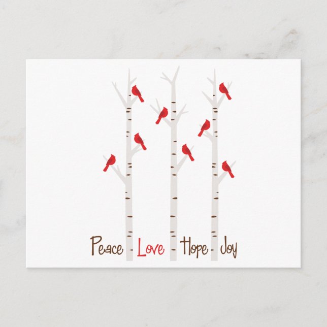 Peace Liebe Hope Joy Postkarte (Vorderseite)