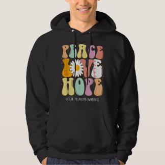 Peace Liebe Hope Ocular Melanoma Awareness Gift Hoodie