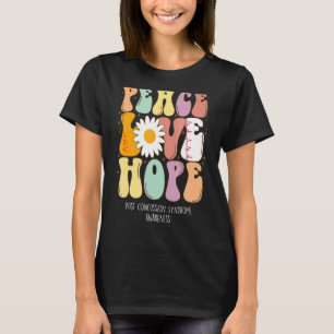 Peace Liebe Hope Post Concussion Syndrome PCS Awar T-Shirt