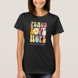 Peace Liebe Hope Säugling Airway Defects IAD Aware T-Shirt