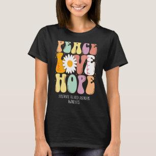 Peace Liebe Hope Substance Related Disorders Aware T-Shirt