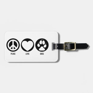 Peace Liebe Hunde Gepäckmarke Gepäckanhänger