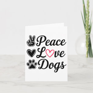 Peace Liebe Hunde Niedlicher Hund Lover Design Pet Karte