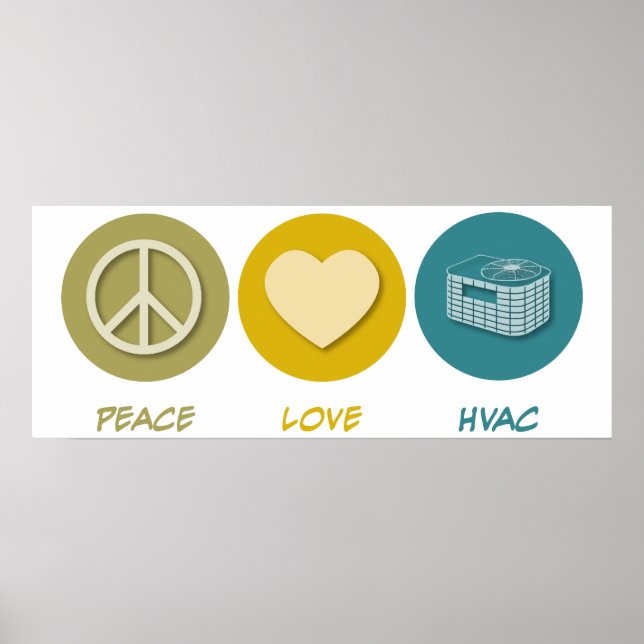 Peace Liebe HVAC Poster (Vorne)
