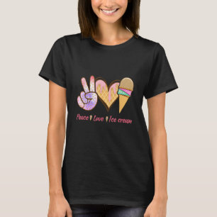 Peace Liebe Ice Creme im Sommer Obst Berry Ice cr T-Shirt
