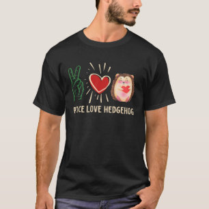 Peace Liebe Igel Süße Tier Hedgie Fun T-Shirt