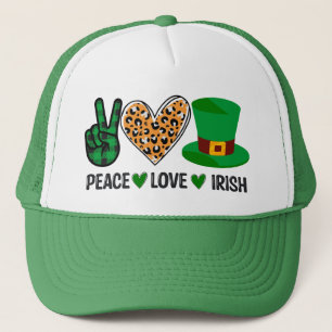 Peace Liebe Irish St Patrick's Day Truckerkappe