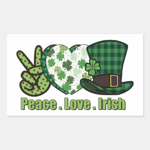 Peace Liebe Irish Stickers - für den Alltag