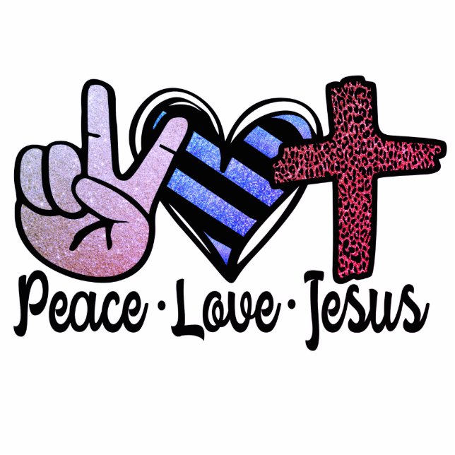 Peace Liebe Jesus Magnet Fotoskulptur Magnet (Vorne)